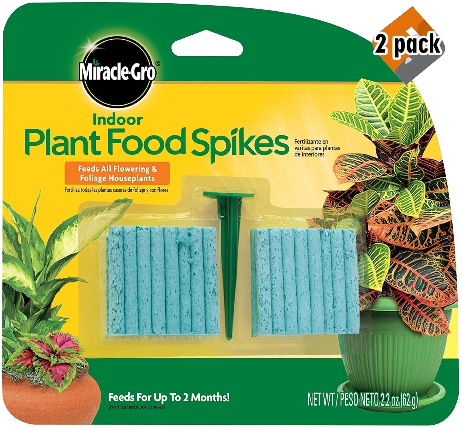 Miracle-Gro Indoor Plant Food, 2.2 Ounce (2 Pack)
