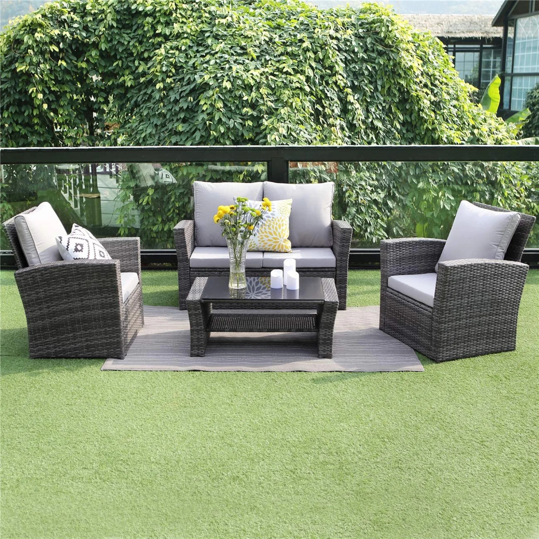 Wisteria Lane 4 Piece Outdoor Patio Furniture Set